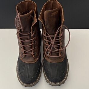 Xray Men's Durable Brown and Black Rain Boots